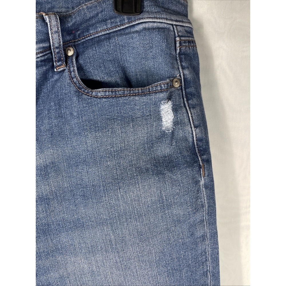 Ann Taylor Loft Jean Shorts Womens Size 12 Modern Cut Medium Wash Cuffed Stretch - Picture 2 of 14